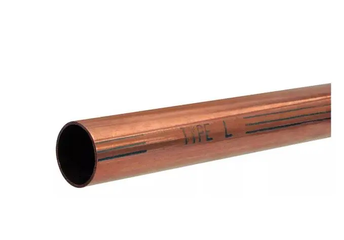 741788  1-1/4''X 10' [L] COPPER TYPE L HARD TEMPLE STRAIGHT PIPE PLUMBING AZUL 