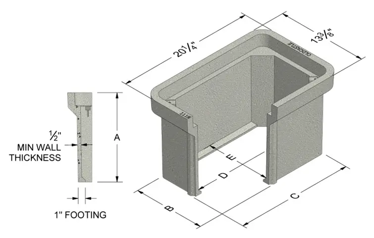 1118-18 Oldcastle Polymer  11" X 18" 
