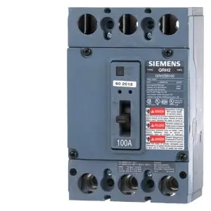 QRH23B100 SIEMENS 3 Pole, 100 Amp, 240 Volts AC 25kAIC SIEMENSMCCBNEW