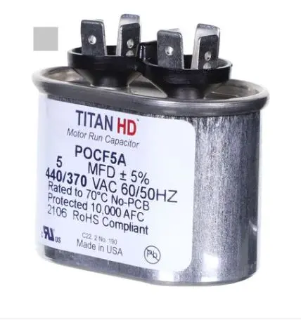  POCF5A  5MFD, 440/370V,Ovl RunCapacitor