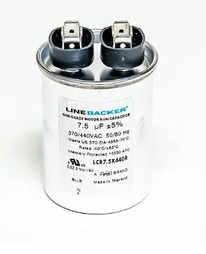 LCR7.5X440R  CAPACITOR LB ROUND RUN CAPACITOR        7.5 MFD X 440V