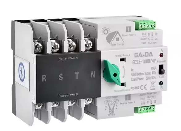  GDS3-100D/4P   GADA Dual Power Automatic Transfer Switch 2P 3P 4P 100A ATS Transfer Switch Automatic Transfer Switch ATS