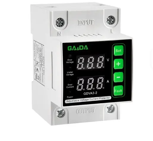[GDVA3-2/63A] GDVA3-2/63A   63A  220V 2P DUAL DISPLAY OVER VOLTAGE AND OVER CURRENT PROTECTION