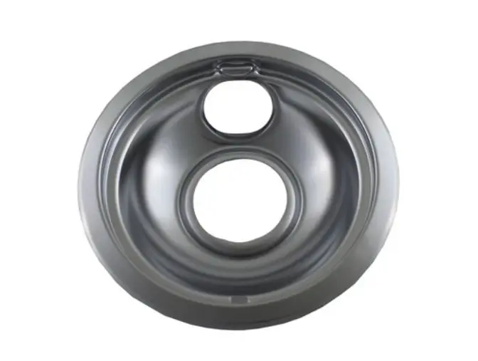 DP6406   6" CHROME DRIP PAN WPW10196406 PLATO Used on Whirlpool models  PLATO 