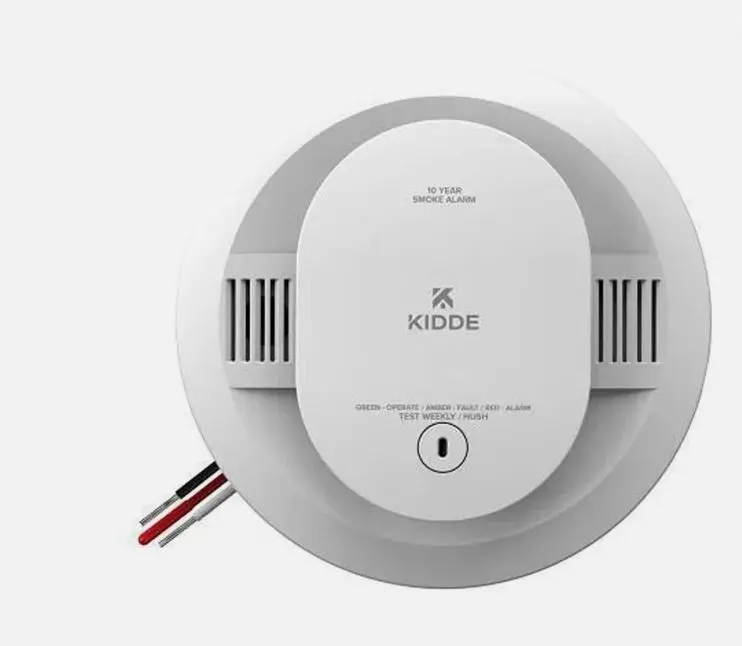 21033087 SMAC10YFEX  Hardwired Interconnected Smoke Detector with Photoelectric Sensor Kidde Firex   Smoke Alarm, Hardwired W/ 10-Year Backup Battery