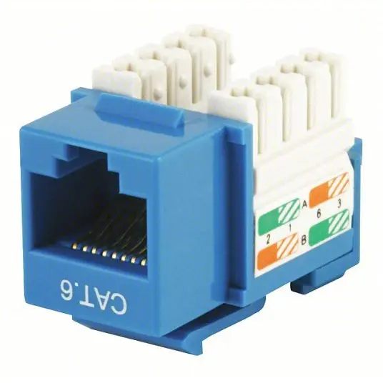 550354  UTP CAT6 KEYSTONE JACK BLUE UL