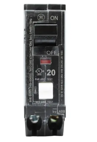 THQL1120PAF2  BREAKER   G/E Disyuntor de falla de arco combinado PON Plug On Neutral 20 Amps 120/240 Voltios AC 1 Polo 10 KA UL