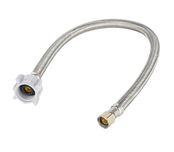 H28051 M1T16P  CONECTOR DE INIDORO CON TUERCA DE PLASTICO 3/8'' OD INLET  X 7/8'' BC OUTLET 16''LARGO MANGUERA