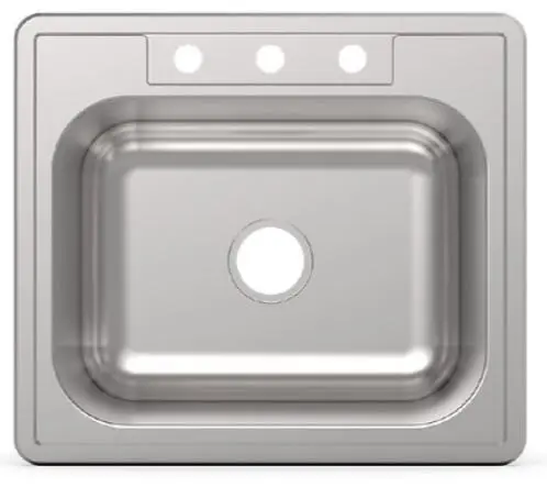 BM25226  25'' X26''X6'' SINGLE BOWL KITCHEN SINK  S/S