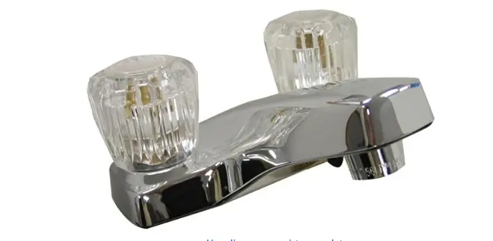 Bathroom Lavatory Faucet with Pop-Up Drain Chrome Finish.