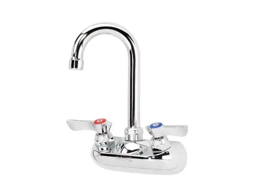 33161  10-400L  Silver Series 4" Center Wall Mount Faucet with 3-1/2" Wide Gooseneck Spout VALVE