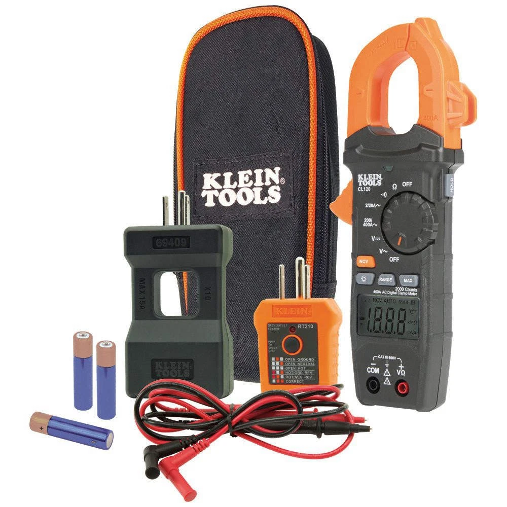 CL120KIT CLAMP METER ELECTRICAL TEST KIT KLEIN TOOLS