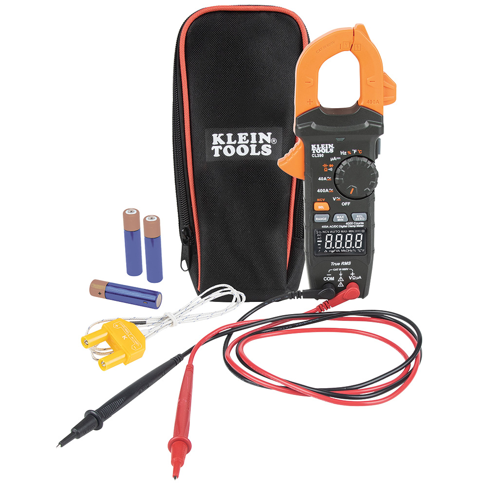 [CL390] AC/DC Digital Clamp Meter, Auto-Ranging, 400A