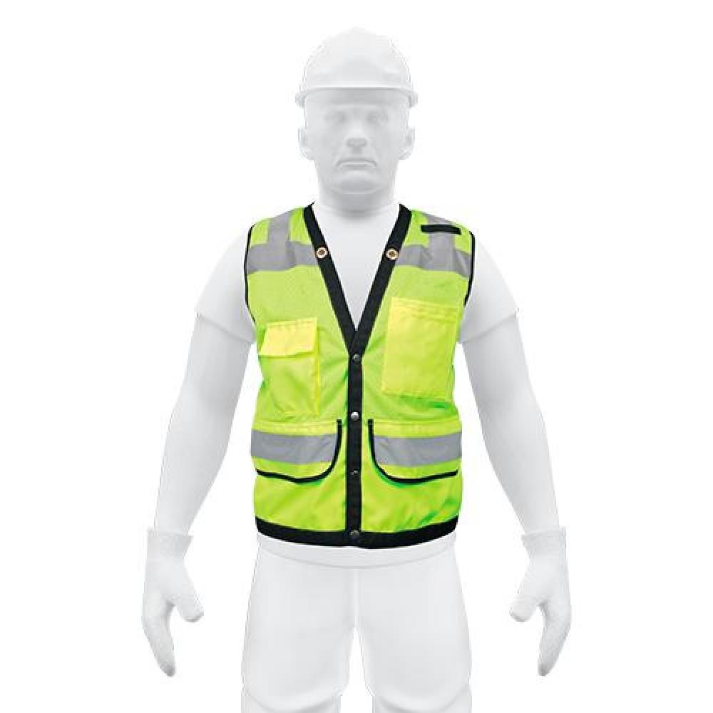 13484  Reinforced, green, safety vest, size XL