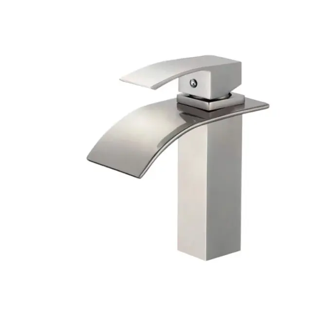 Brushed Nickel Lavatory Faucet with Pop-Up Drain-