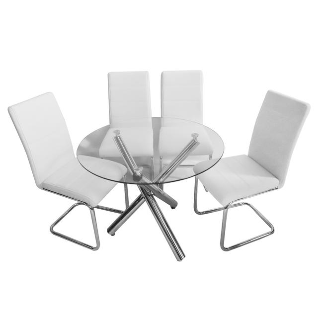 GRACE DINING SET  CHAIR COLORS WHITE BLACK GREY