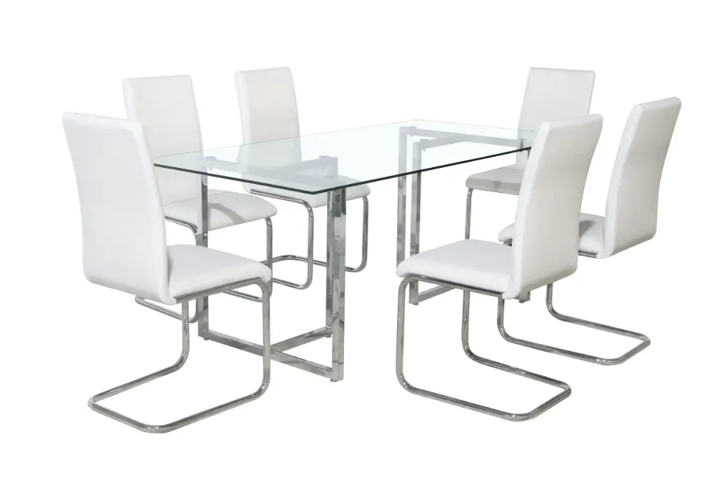 ZURI DINING CHAIR  6 CHAIR  2159 CHAIRS  WHITE BLACK GREY