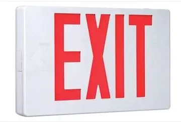 [EXIT REGULAR EXL120UNVWHS2] EXIT REGULAR EXL120UNVWHS2   EXIT THERMOPLASTIC RED LETTERS WHITE BATTERY BACKUP