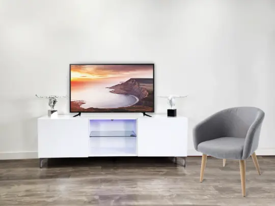 IBIZA TV STAND GLOSSY  DRESSER 
 COLORS WHITEGLOSSY FRESNO CHARCOAL LULA  COMES WITH HANDLES H-60 SILVER OR GOLD 