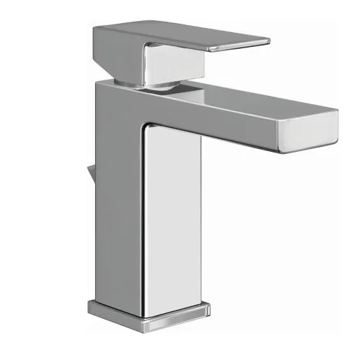 F99  SQUARE LAVATORY FAUCET POLISHED   CHROME WITH POP UP  F99