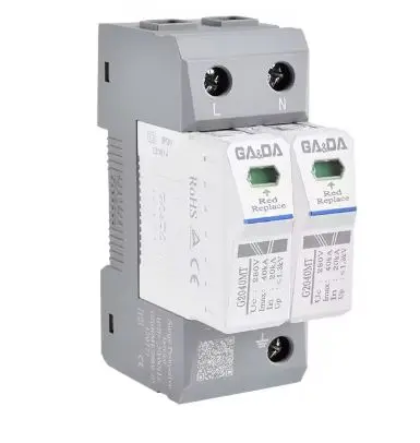  G2040MT  /385-2P Class B Power Type 2 1/2/3/4Poles 20kA 40kA AC DC T1 T2 SPD Surge Protector