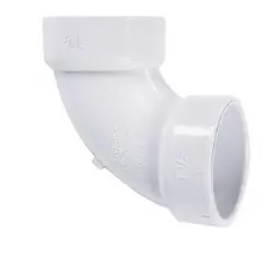 72820  2" 90° SANITARY ELBOW PVC DWV