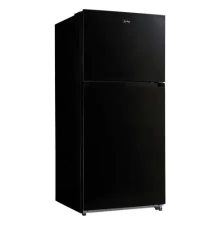 MRT18D3BBB  Midea 18 CF Top Mount Refrigerator, Glass Shelves, Ice Maker Ready, ESTAR - Black