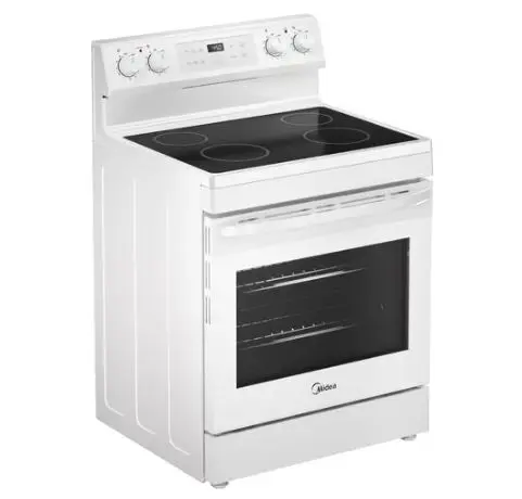 MER30S2AWW  Midea 30" Electric Range with Steam Clean - White STOVE