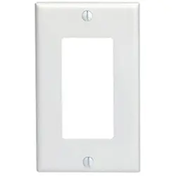 86834 Mulberry, 1-Gang Decora/GFI, Jumbo, Metal, White, Wall Plate