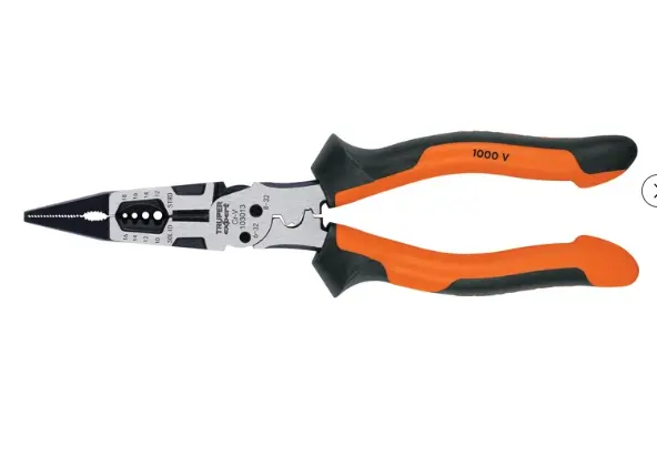 103013  ALL PURPOSE NEEDLE NOSE PLIERS 8", multifunction slong nose pliers 