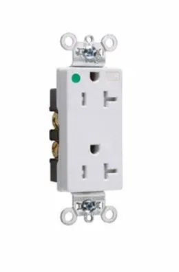 [TR26362HGW] TR26362HGW  TR DECO RECEPTACLE  20A 125V HOSP GRD WITHE OULET