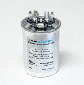 LCD15+5X440R  Round Dual Run Capacitor – 15 + 5 MFD – 440V