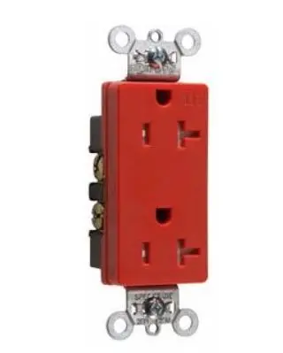 [TR26362HGRED] TR26362HGRED   20A 125V HOSP GRD RED Tamper Resistant Decora Receptacle