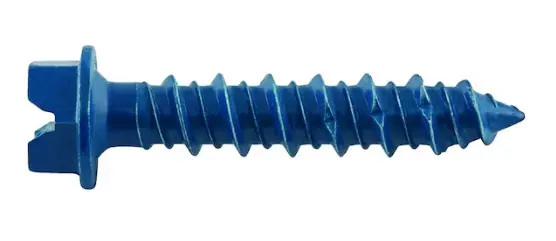 KN4-21100 TALCOM   Hex Washer Head 1/4'' X 1-1/4'' CONCRETE SCREWS HEX BLUE  100PCS