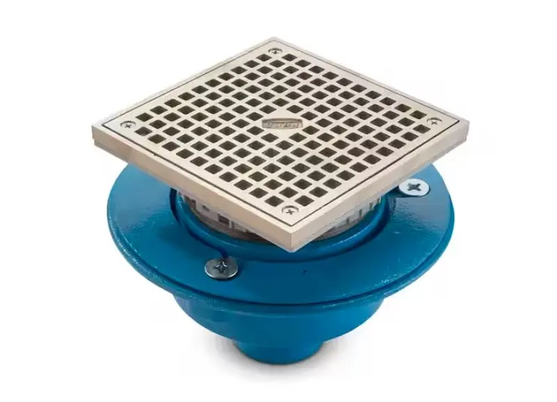 CRD65-582N  3''NO HUB BLUE FLOOR DRAIN NB SQUARE 