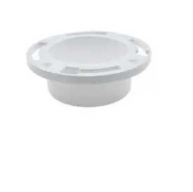 PC50-400   Everflow 4" PVC Closet Flange w/ Plastic Ring Open Fits Over 4"CLEAN