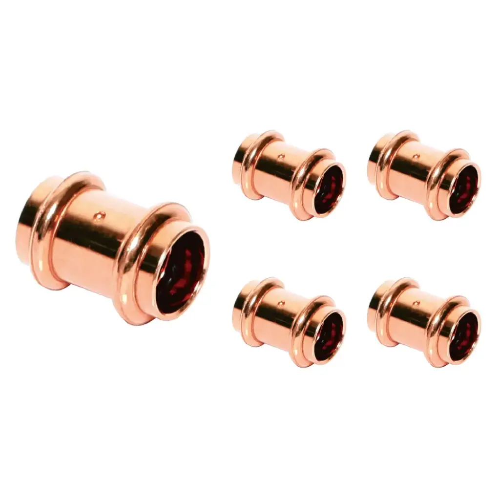 450-507P5 1-1/2'' COPPER PRESS COUPLING WITH STOP (5-PACK)