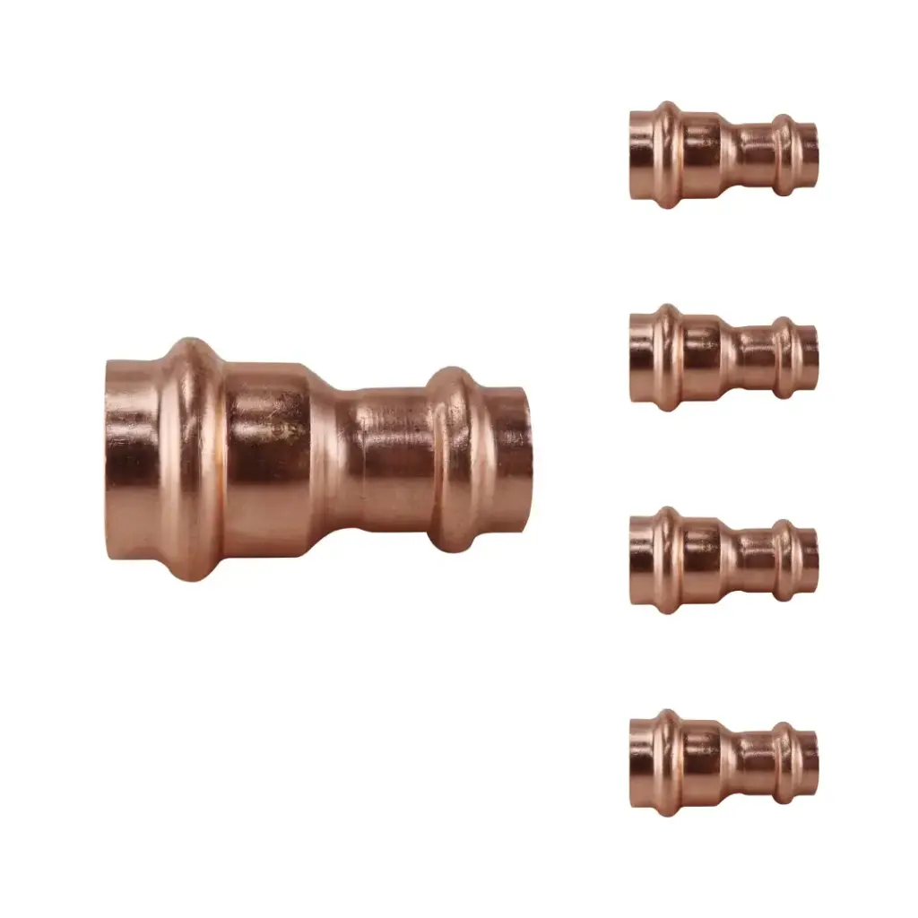Copper Press Reducing Coupling, 3/4 in x 1/2 in (5-Pack)