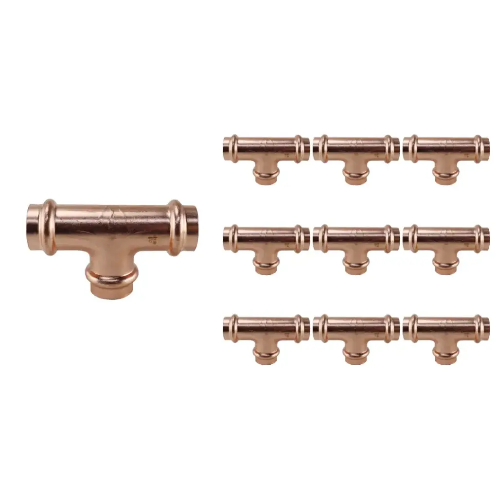 XPRT12P10   TEE   1/2''  Copper Press Tee (10-PACK)