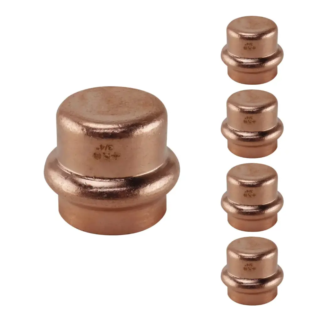 [XPRCAP34P5] XPRCAP34P5 3/4" Copper Press Pressure Tube Cap (5-Pack)