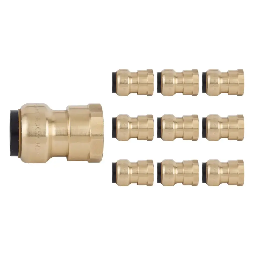 [FSBFA12P10] FSBFA12P10  1/2'' IN BRASS PUSH-TO-CONNECT X FEMALE PIPE THREAD ADAPTER (10-PACK)