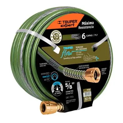 19744  98 Ft 5/8" 6 Ply 30 METROS Continous Flow manguera 6 capas