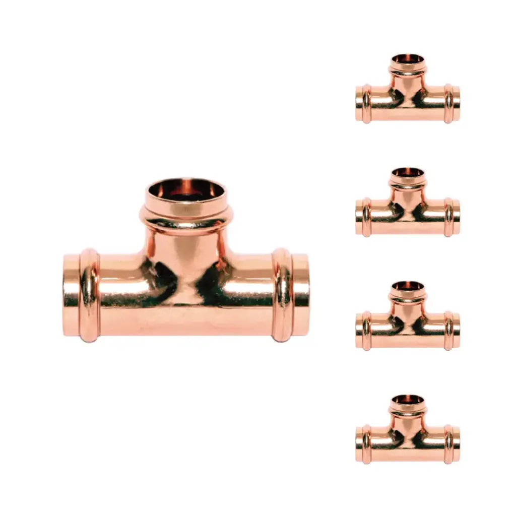 450-155P5   1'' TEE PRESS X PREES X PRESS COPPER TRESS (5-PACK)