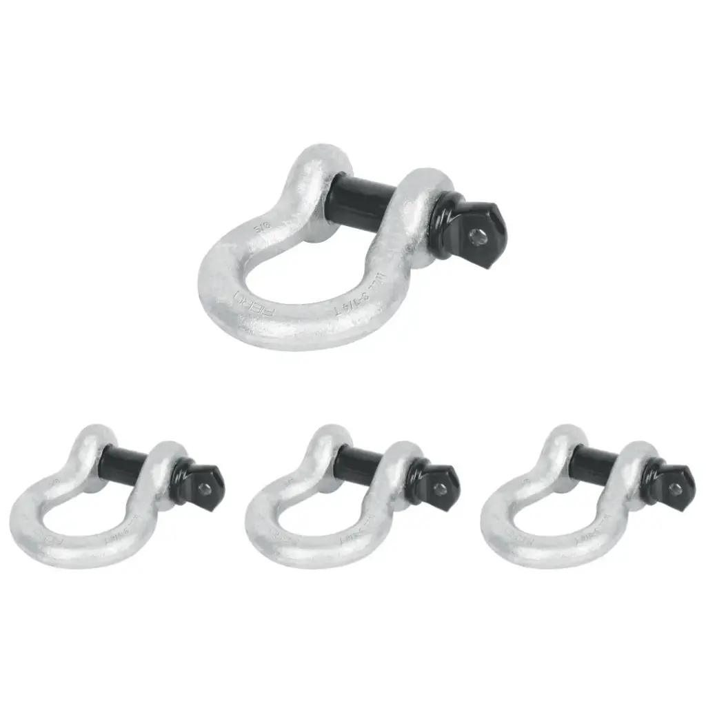 [44967GRI-1/4] Steel Anchor Shackle, 1/4 in (4-Piece Set)