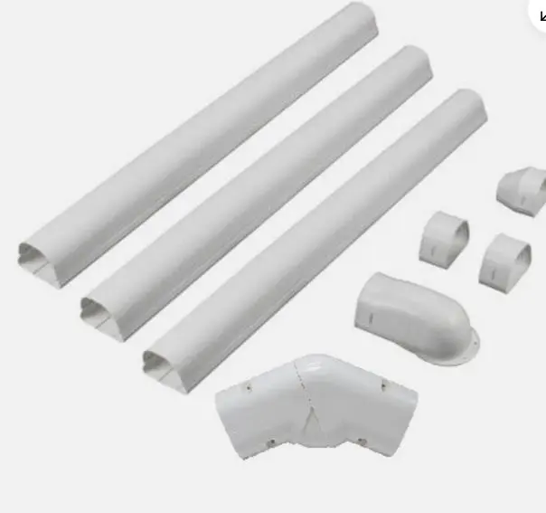 [LSDK75 LSDK CDS-2] LSDK75 LSDK CDS-2   Smart Duct Installation Kit -3'' 1- 90° Horizontal elbow, 1- Wall inlet, 2 Joint, 3 Split line tubes LINE COVER