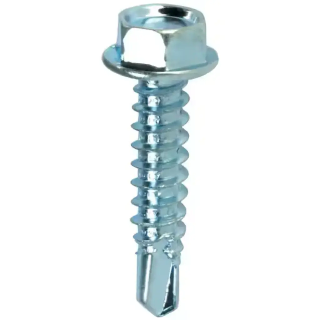 Self-Drilling Screws – #14 x 1", Zinc Plated (100 Pack)-