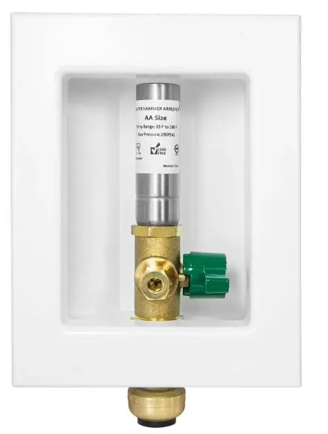 FSBBOXIMWH  1/2 in. Ice Maker Outlet Box with Water Hammer Arrestor 