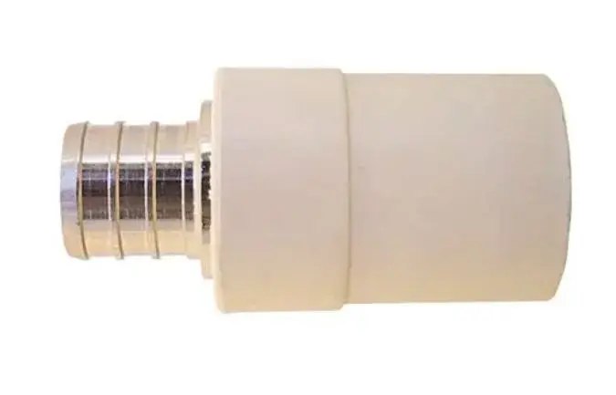 APXCPVC34  3/4'' in. Chrome Plated Brass PEX Barb x CPVC CTS Transition Coupling