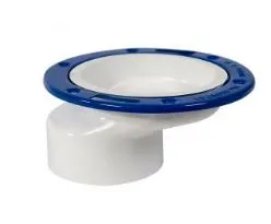 [75160] 75160  4" X 3" PVC OFFSET CLOSET FLANGE W/ METAL RING PVC
