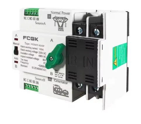 FCSDY-100/2P  ATS  220V Dual Power Automatic Transfer Switch 100A Electric Industry Metal Switch 50/60Hz PC